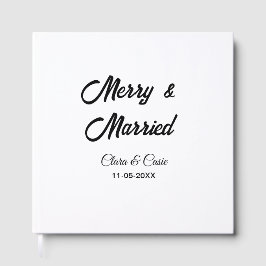 Merry and married add couple Name date holidayChr ゲストブック