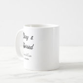 Merry and married add couple Name date holidayChr コーヒーマグカップ (正面左)