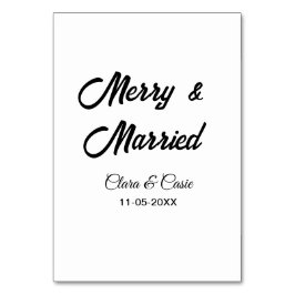 Merry and married add couple Name date holidayChr テーブルナンバー