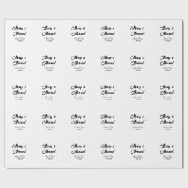 Merry and married add couple Name date holidayChr ラッピングペーパー