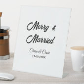 Merry and married add couple Name date holidayChr 台座サイン (インサイチュ)