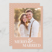 Merry and Married Christmas Photo Card シーズンカード (正面/裏面)