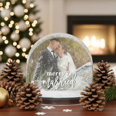 Merry and Married Custom Wedding Photo Christmas 