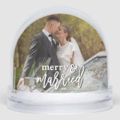 Merry and Married Custom Wedding Photo Christmas  (正面)