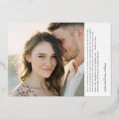 Merry and Married Modern Photo Foil Holiday Card 箔シーズンカード (裏面)