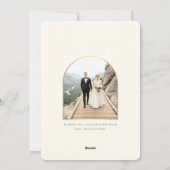 Merry And Married Newlywed Arch Photo Christmas シーズンカード (裏面)