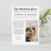 Merry and Married Newspaper Photo Christmas Card シーズンカード (スタンド正面)