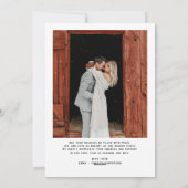 Merry and Married Script Photo Christmas Bow シーズンカード (裏面)