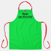 Merry and Medicated Holiday Chef Apron エプロン (正面)