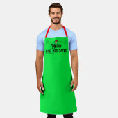 Merry and Medicated Holiday Chef Apron エプロン (着用した状態)