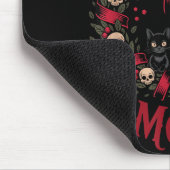 Merry And Morbid Christmas Funny Cute Cats Goth Cr マウスパッド (コーナー)