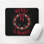 Merry And Morbid Christmas Funny Cute Cats Goth Cr マウスパッド (マウス)