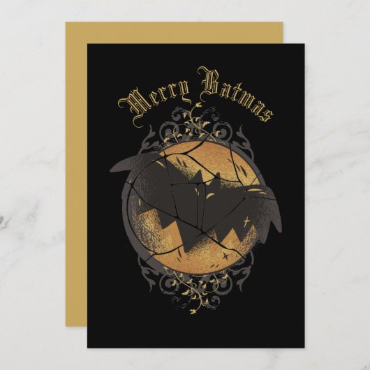 Merry Batmas Bat Christmas Holiday Card シーズンカード (正面/裏面)
