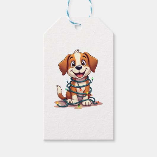 Merry Beagle Lights ギフトタグ (正面)