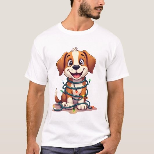 Merry Beagle Lights Tシャツ (正面)