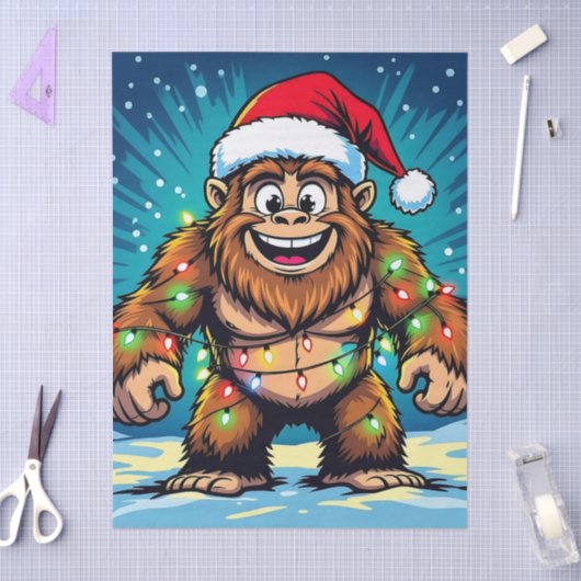 Merry Bigfoot Sasquatch Christmas 薄葉紙 (クラフト)