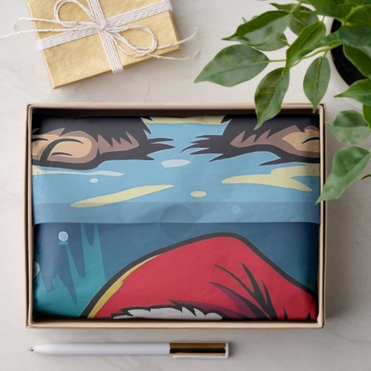 Merry Bigfoot Sasquatch Christmas 薄葉紙 (ギフト)