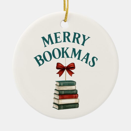 Merry Bookmas  セラミックオーナメント (正面)