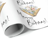 Merry Bookmas Book With Flowers ラッピングペーパー (ロールコーナー)