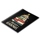 Merry Bookmas - Festive Book Stack for Book Lovers ノートブック (左側)
