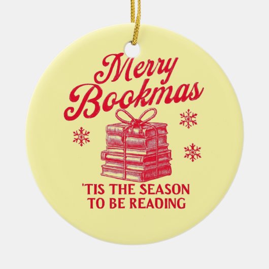 Merry Bookmas 'tis the season to be reading  セラミックオーナメント (正面)