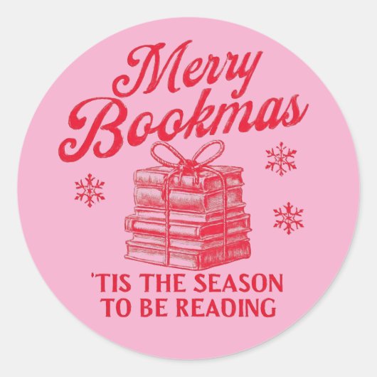 Merry Bookmas 'tis the season to be reading  ラウンドシール (正面)