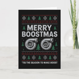 Merry Boostmas Turbo Christmas Sweater Car Racing カード