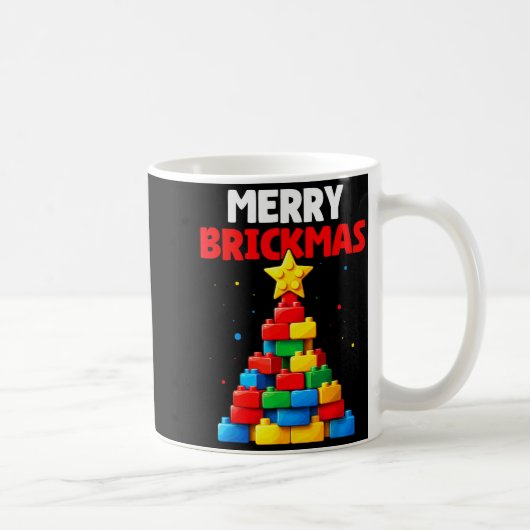 Merry Brickmas Block Building Builder Brick Master コーヒーマグカップ (右)