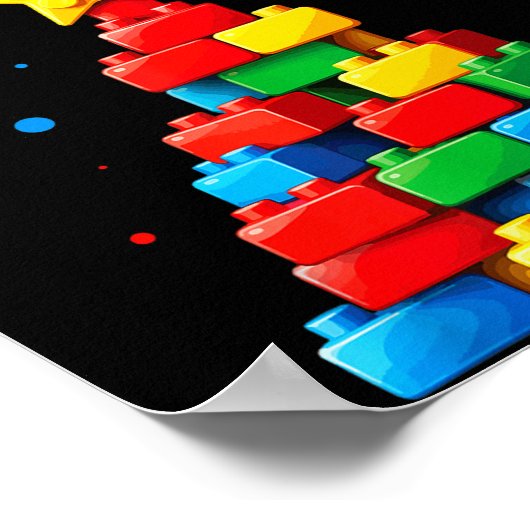 Merry Brickmas Block Building Builder Brick Master ポスター (角)