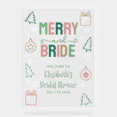 Merry & Bride Christmas Bridal Shower アクリルサイン (正面)