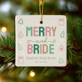 Merry & Bride Christmas Bridal Shower セラミックオーナメント