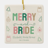 Merry & Bride Christmas Bridal Shower セラミックオーナメント (正面)