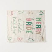 Merry & Bride Christmas Bridal Shower タペストリー (正面(横))