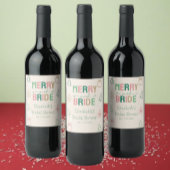 Merry & Bride Christmas Bridal Shower ワインラベル