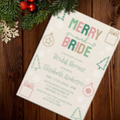 Merry & Bride Christmas Bridal Shower 招待状
