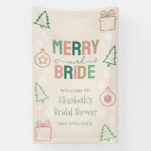 Merry & Bride Christmas Bridal Shower 横断幕 (縦)