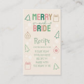 Merry & Bride Christmas Bridal Shower Recipe エンクロージャーカード (正面)