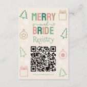 Merry & Bride Christmas Bridal Shower Registry エンクロージャーカード (正面)