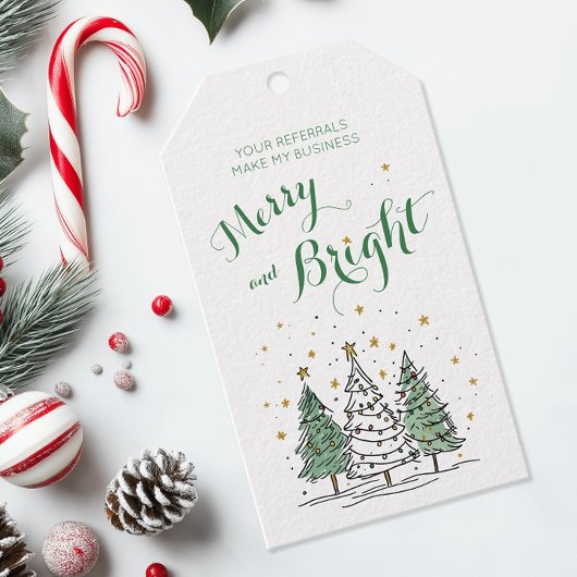 Merry & Bright クリスマスポップバイ ギフトタグ