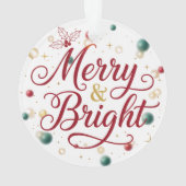 Merry & Bright Acrylic Circle Ornament  オーナメント (裏面)