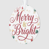 Merry & Bright Acrylic Circle Ornament  オーナメント (正面)