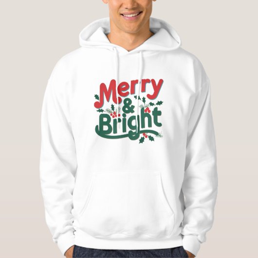 Merry & Bright Adult Pullover Hoodie – Classic  パーカ (正面)