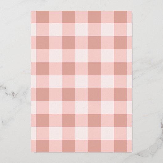 Merry & Bright Blush Rose Gold Script 箔シーズンカード (裏面)