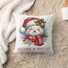 Merry & Bright Christmas Bear Cushion  クッション