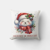 Merry & Bright Christmas Bear Cushion  クッション (正面)