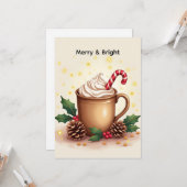 Merry & Bright Christmas Coffee カード (正面/裏面インサイチュ)
