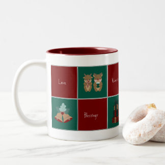 Merry & Bright Christmas Coffee Mug ツートーンマグカップ