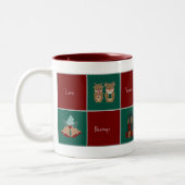 Merry & Bright Christmas Coffee Mug ツートーンマグカップ (左)