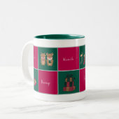 Merry & Bright Christmas Coffee Mug ツートーンマグカップ (正面左)