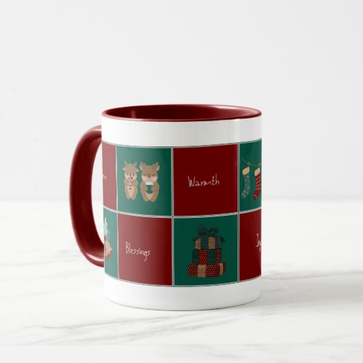 Merry & Bright Christmas Coffee Mug マグカップ (正面左)